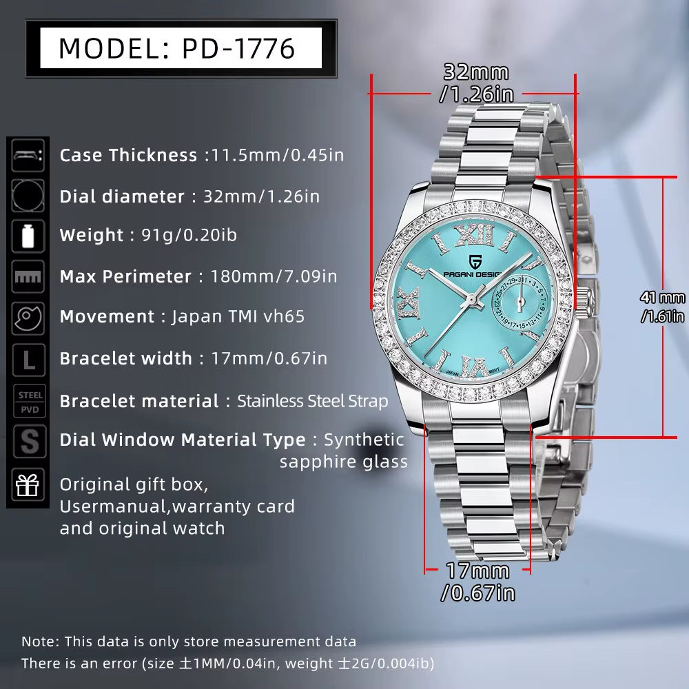 Pagani Design 2024 : New 32mm Women's Quartz Wristwatch - Elegant Luxury