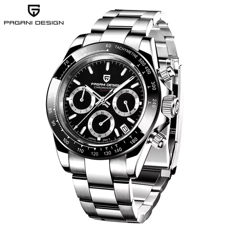 Men's Quartz Chronograph Stainless Steel Watch