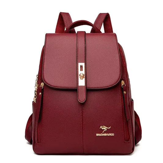 Women's Vintage Leather Backpack