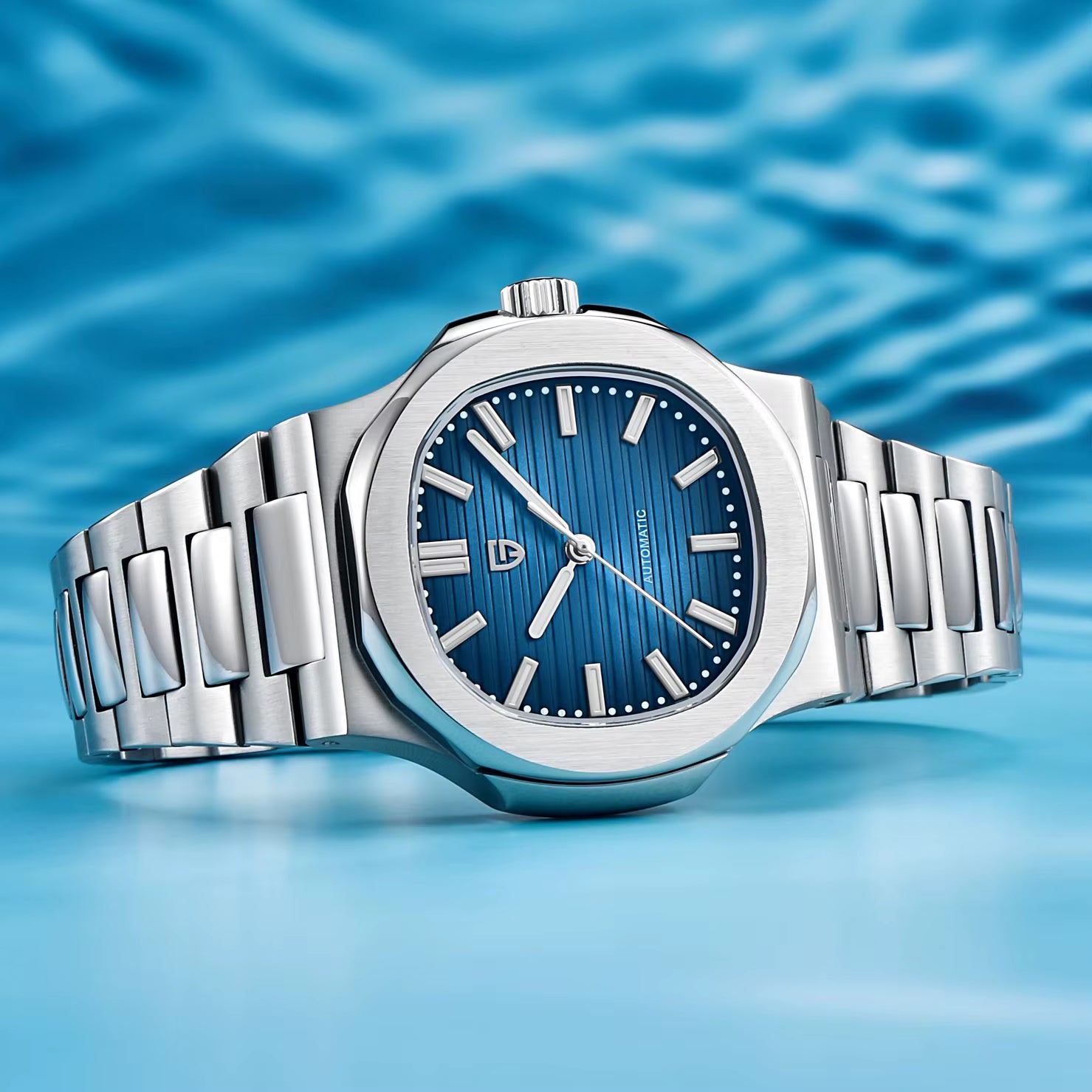 New! Men's Stylish Watch With Automatic Movement And Sapphire Glass