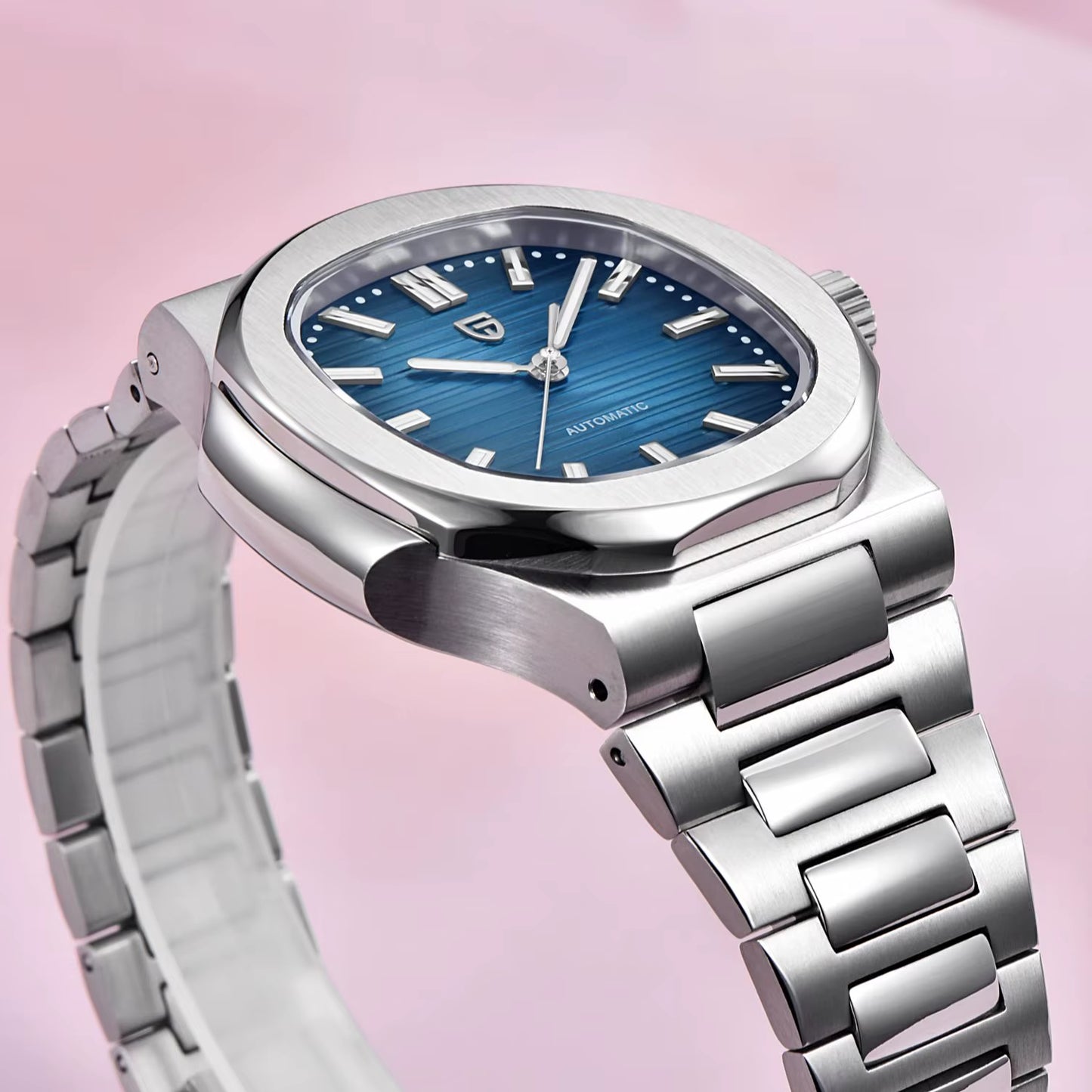 New! Men's Stylish Watch With Automatic Movement And Sapphire Glass