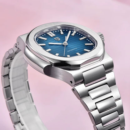 New! Men's Stylish Watch With Automatic Movement And Sapphire Glass