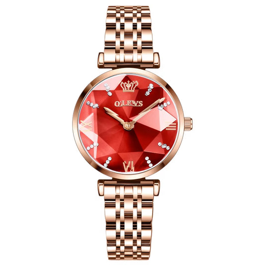 Women's Luxury Jewel Diamond Mirror Watch 
