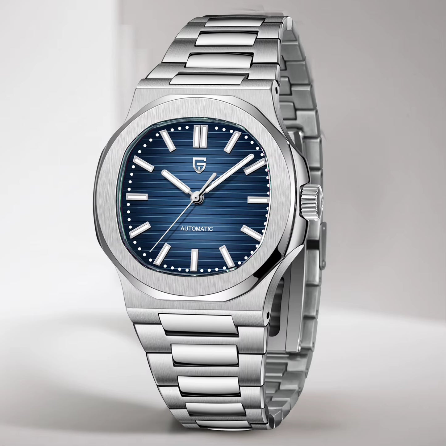 New! Men's Stylish Watch With Automatic Movement And Sapphire Glass