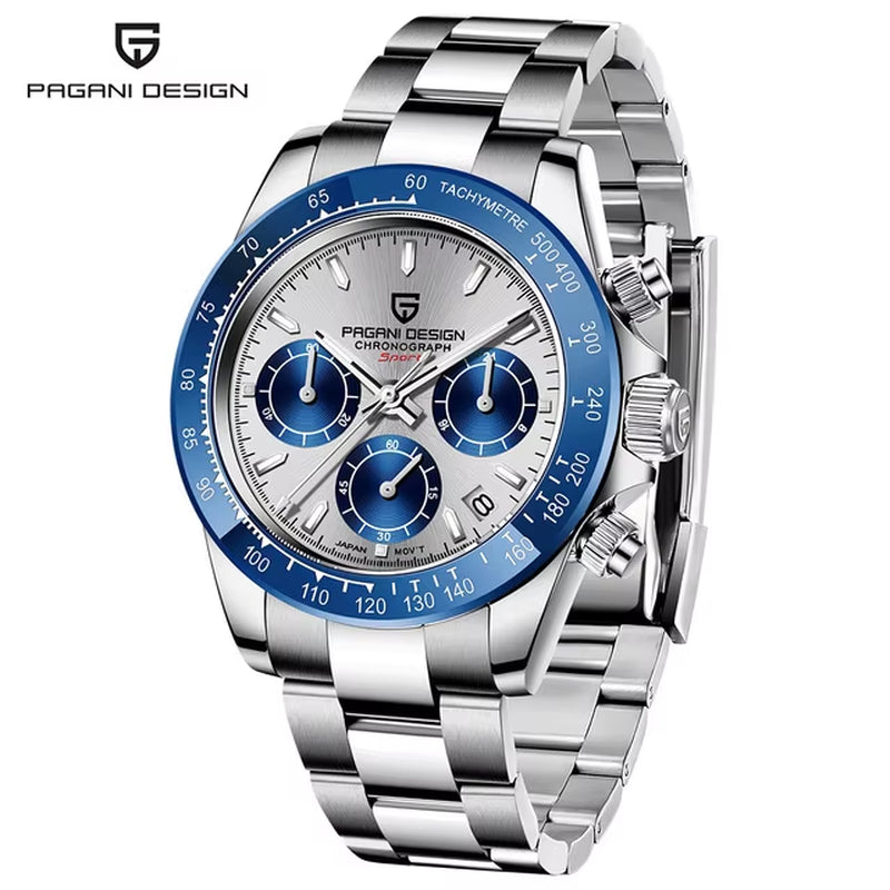 Men's Quartz Chronograph Stainless Steel Watch