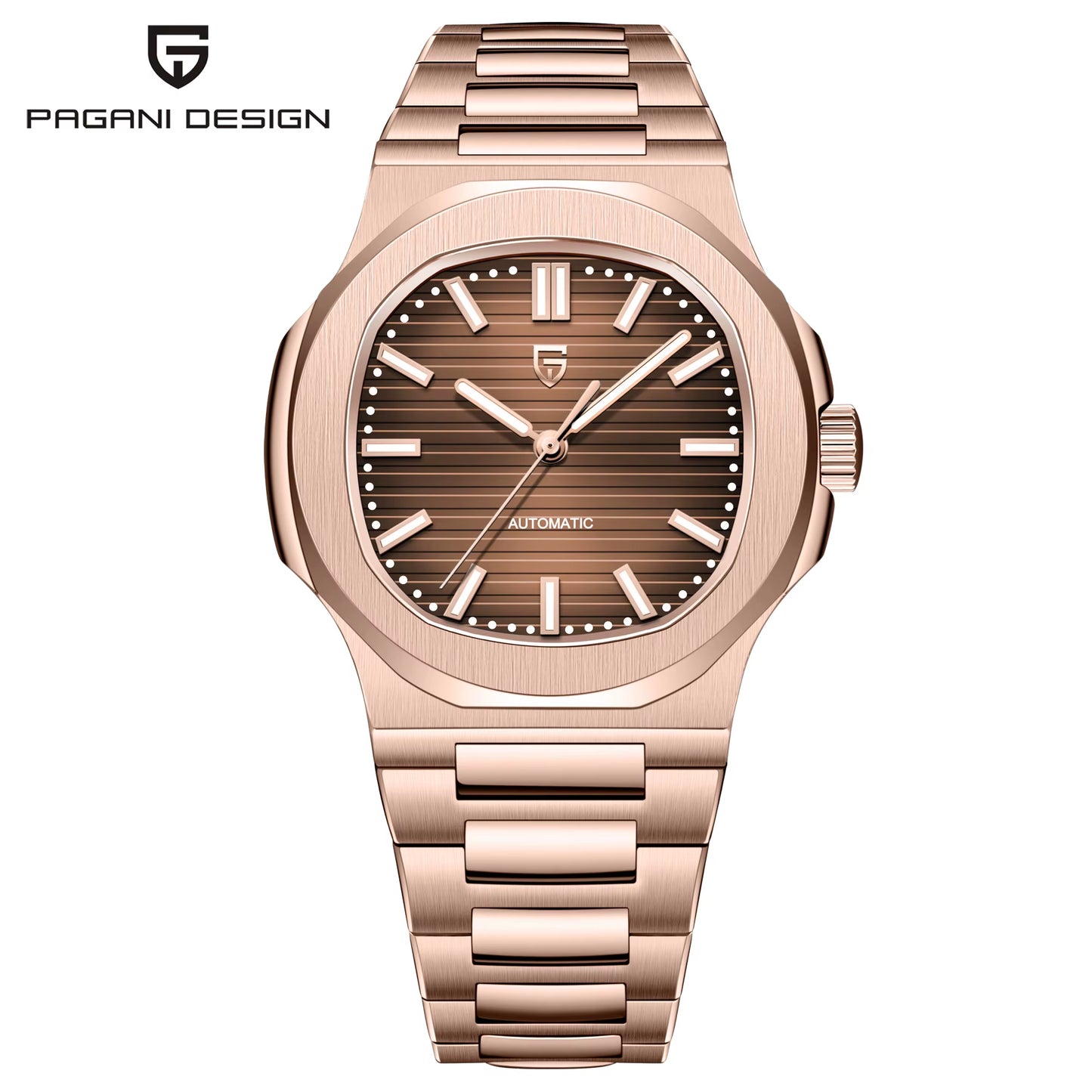 New! Men's Stylish Watch With Automatic Movement And Sapphire Glass