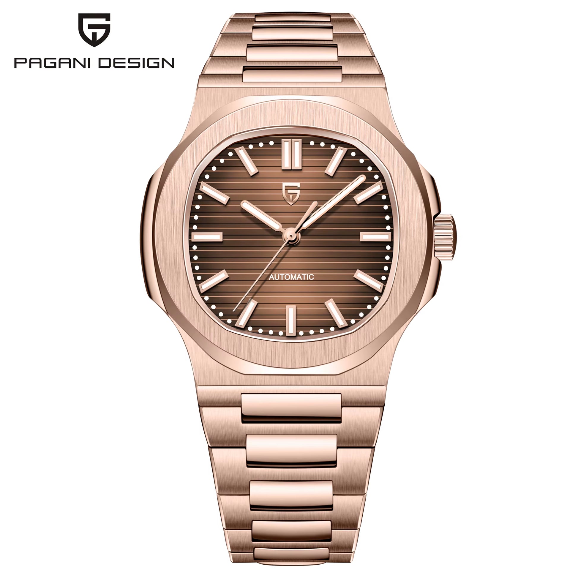 New! Men's Stylish Watch With Automatic Movement And Sapphire Glass